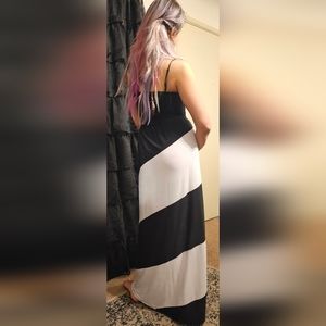 Black and white  maxi dress